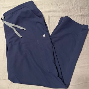 women's Navy Yola - Petite Skinny Scrub Pants - L - Petite